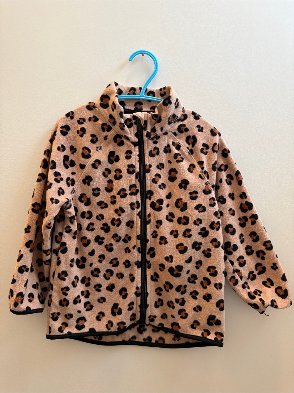 H&M Cheetah Print Full-Zip Fleece Jacket 3–4T